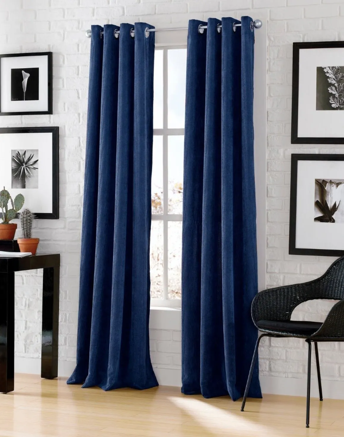 Lisbon - Faux Linen Blackout Grommet Panels Set of 2