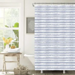 Lise Shower Curtain Stripe 70X72 ASST
