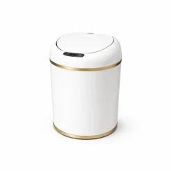 9L Motion Sensor Trash Can – White Touchless Waste Bin