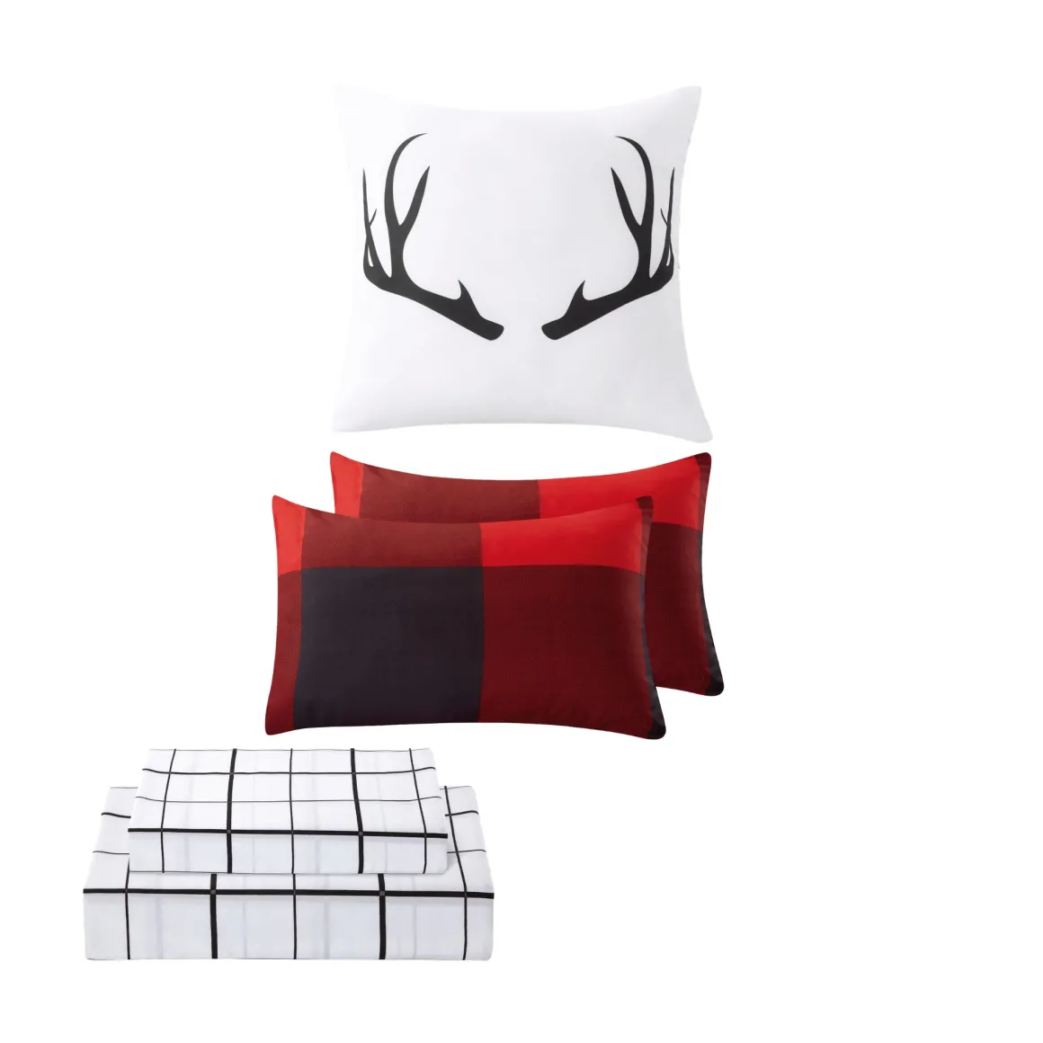 Lodge Plaid Comforter Set – 8 Pieces (King)