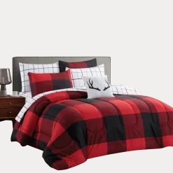 Lodge Plaid Comforter Set – 8 Pieces (King)