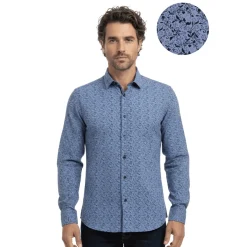 Long-Sleeve Shirt with Subtle Print