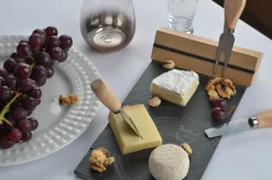 Magnetic Cheese Set 4pcs Bamboo/printed Slate