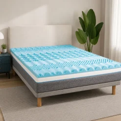 Maison Blanche - 7 Zone Gel Memory Foam Topper-blue