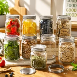 Mason Jar Set with 2-Piece Lids – 250 ml – Set of 12
