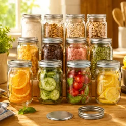 Mason Jar Set with 2-Piece Lids – 1000 ml – Set of 12