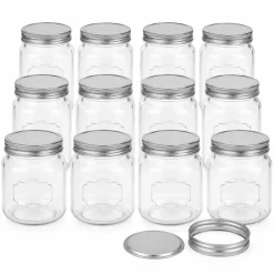 Mason Jar Set with 2-Piece Lids – 500 ml – Set of 12