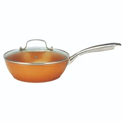 MASSIMO - Copper deep frying pan with lid