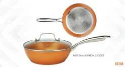 MASSIMO - Copper deep frying pan with lid