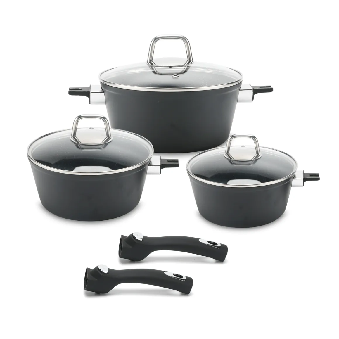 Massimo | 12-Piece Cookware Set - Black Rock Series