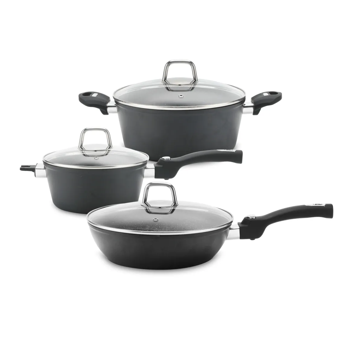 Massimo | 12-Piece Cookware Set - Black Rock Series