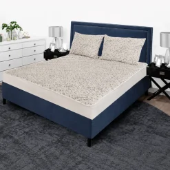 Mattress Pad Bamboo Charcoal Quilted Grey