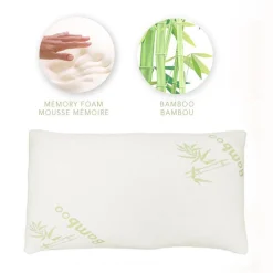 Memory Foam Chopped Pillow With Bamboo Cover