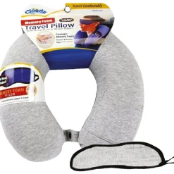 Memory Foam Neck Pillow with Sleep Mask