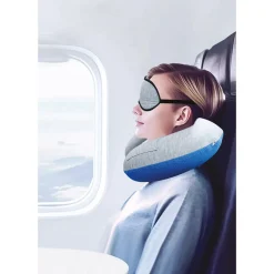Memory Foam Neck Pillow with Sleep Mask