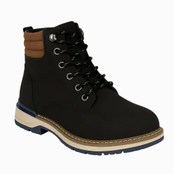 Men’s Lace-Up Faux-Leather Boot – Durable Casual Ankle Boot for Everyday Wear