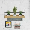 Metal Shelf with Hooks
