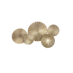 Metal Wall Art Circle Beige