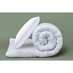 Microfiber Rolled Duvet and Pillow Set – 3 Pieces
