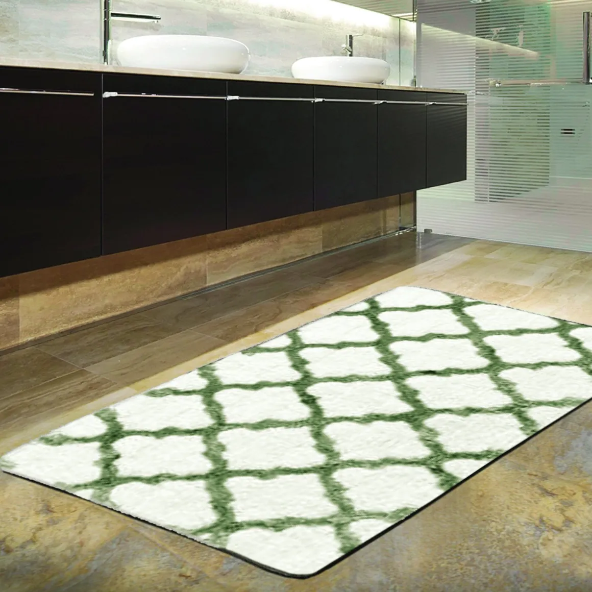 Midnight Blue Damien Assorted Bath Mat 20x30”