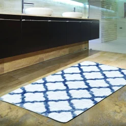 Midnight Blue Damien Assorted Bath Mat 20x30”