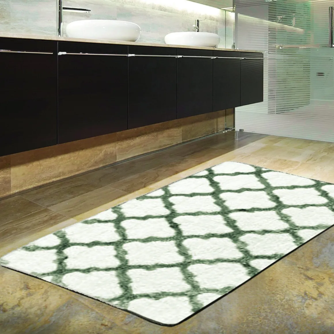 Midnight Blue Damien Assorted Bath Mat 20x30”