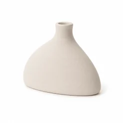 Minimalist Ceramic Bud Vase – 8 in White