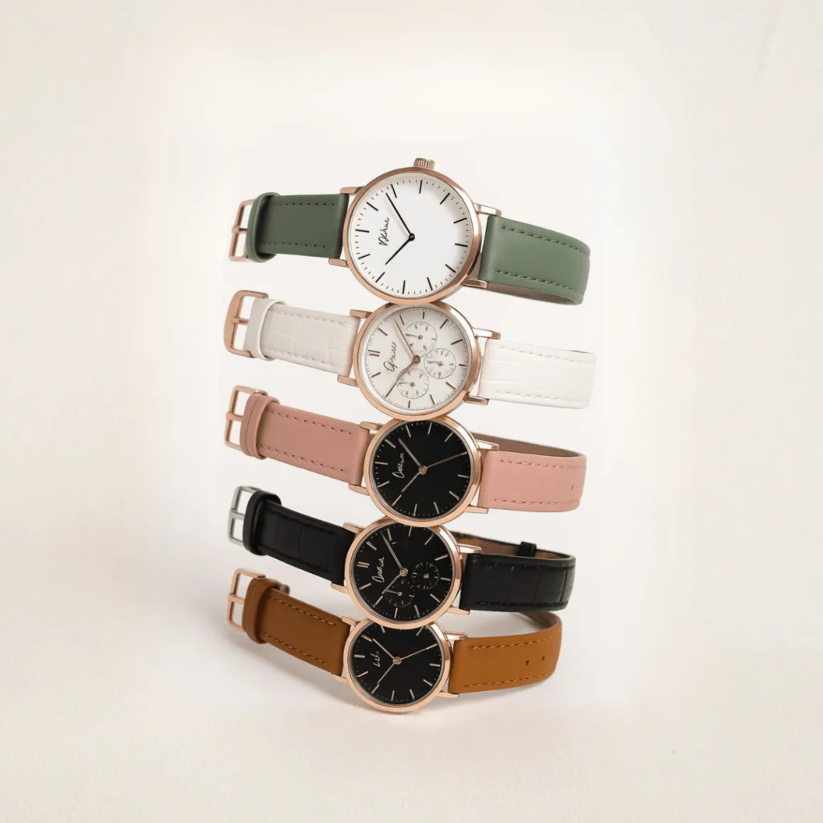 Minimalist Leather Strap Watch
