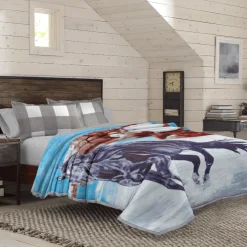 Mink Blankets Black Horse