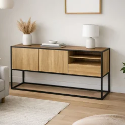 Modern Wood & Metal Sideboard