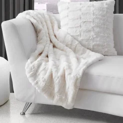 Monroe | Faux Fur Textured Throw | 50x60"