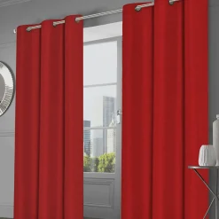 Morris Faux Linen Grommet Curtain Panels – 2 Pack