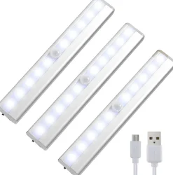 Motion Sensor Led Usb Rechargeable Cabinet Light
