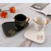 Mug Gift Set with plate and Spoon Foil Gold