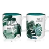 Mug With Green Leaves