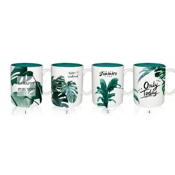 Mug With Green Leaves