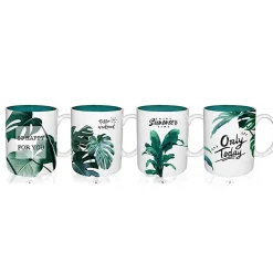 Mug With Green Leaves