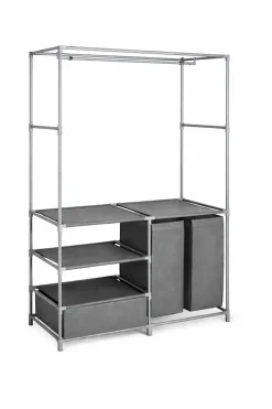 Multi-Function Garment Rack with Shelves & Laundry Bags