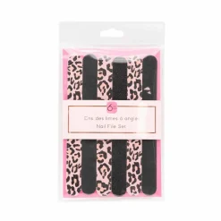 Nail File Set – Leopard Print (6 Pieces)