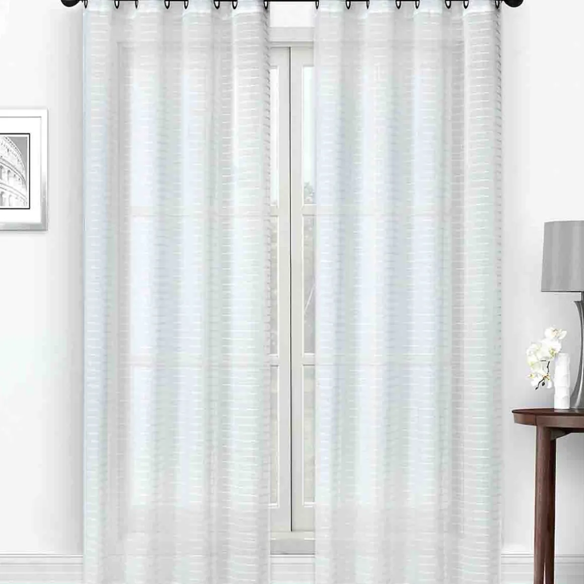 Natalia 2 Pk Jacquard Sheer Panels