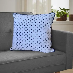 Naya- Cushion Blue Cotton Printed