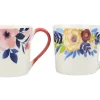 New Bone Mug 11oz Flowers Asst Decals