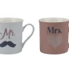 New Bone Mug 11o Z Mr & Mrs Asst Decals