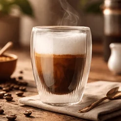 NUVO Set of 2 Double-Walled Ribbed Macchiato Cups