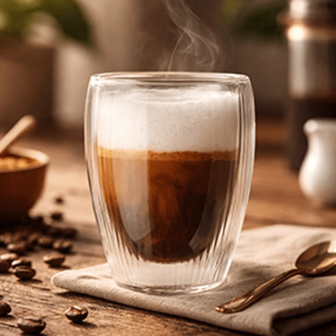 NUVO Set of 2 Double-Walled Ribbed Macchiato Cups