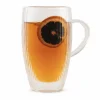NUVO Set of 2 Double-Walled Ribbed Tea Mugs