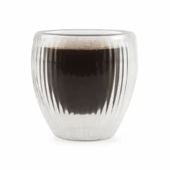 NUVO Set of 2 Double-Walled Ribbed Espresso Cups