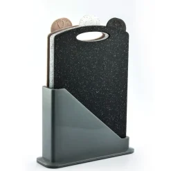 Nylon Fiber Cutting Board Set With Holder 4Pcs