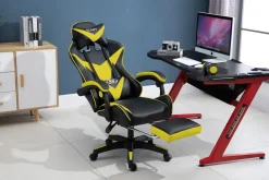 Office Gaming Chair with retractable footrest