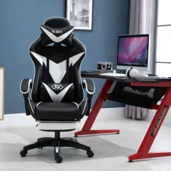 Office Gaming Chair with retractable footrest